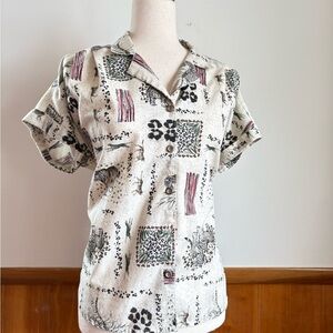Vintage tiger king safari button down shirt